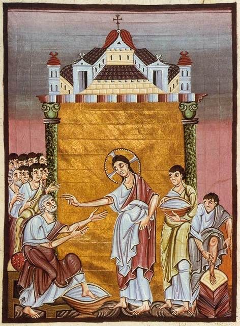 le Christ lavant les pieds des apôtres