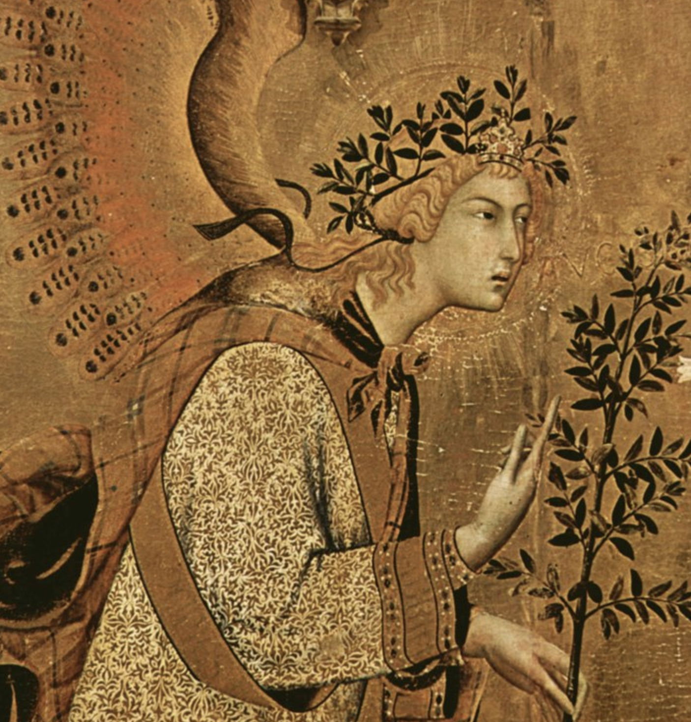 details L'Annonciation Simone Martini/Lippo Memmi