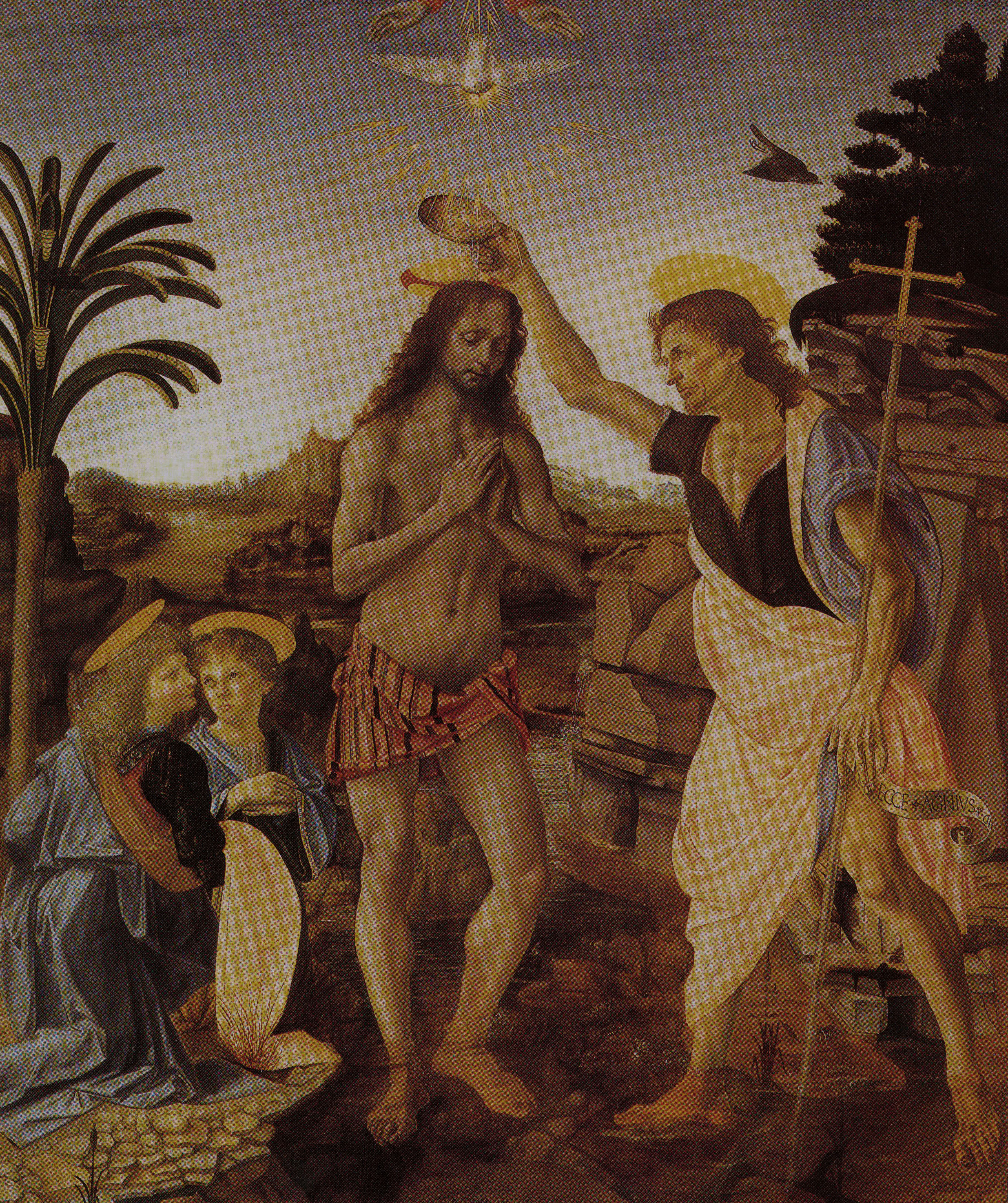 Baptême du Christ Verrocchio et Léonard de Vinci