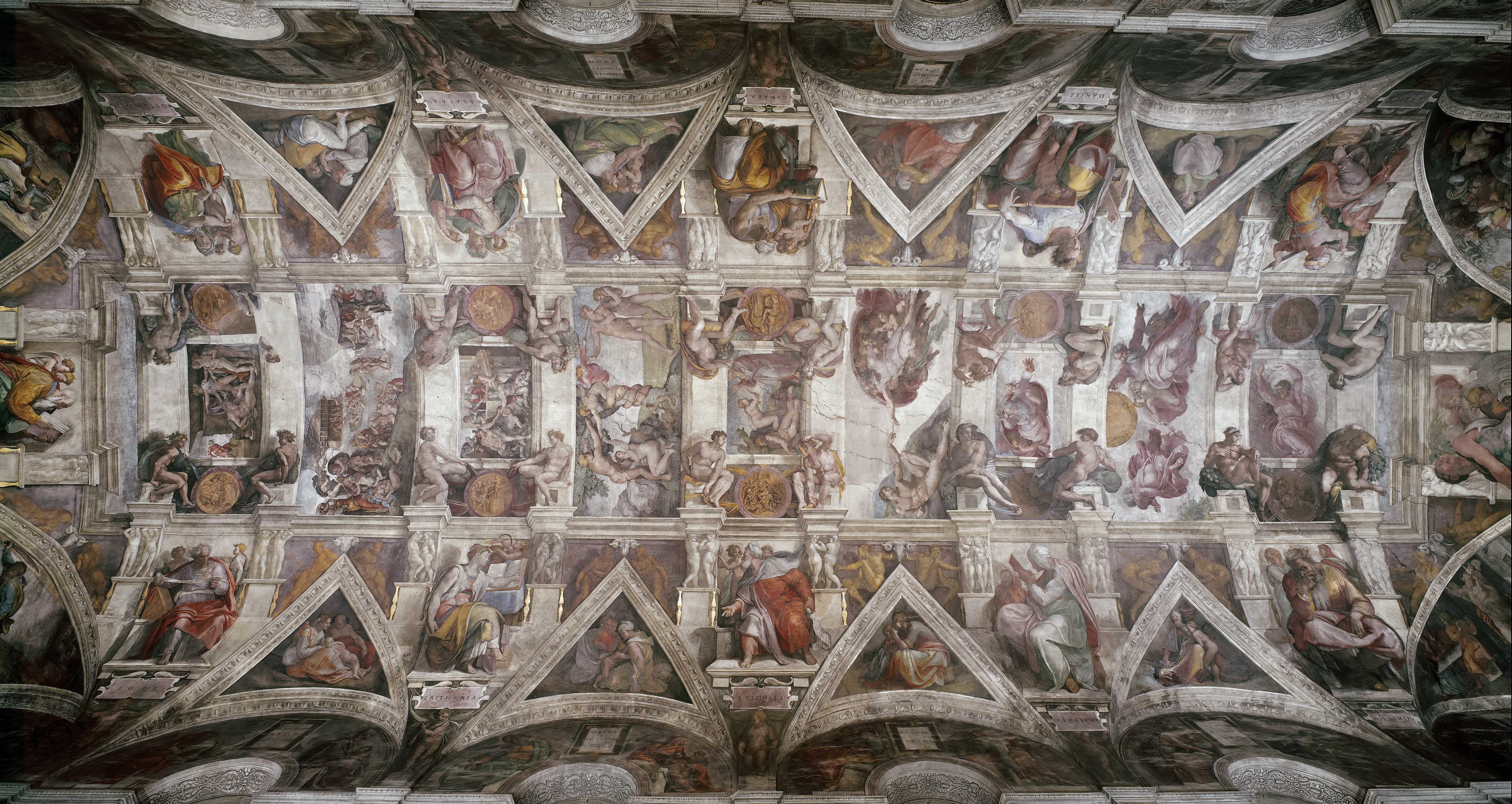 le plafond de la chapelle Sixtine Michel-Ange