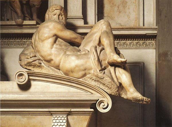 Détail tombeaux de Julien de Médicis Michel-Ange