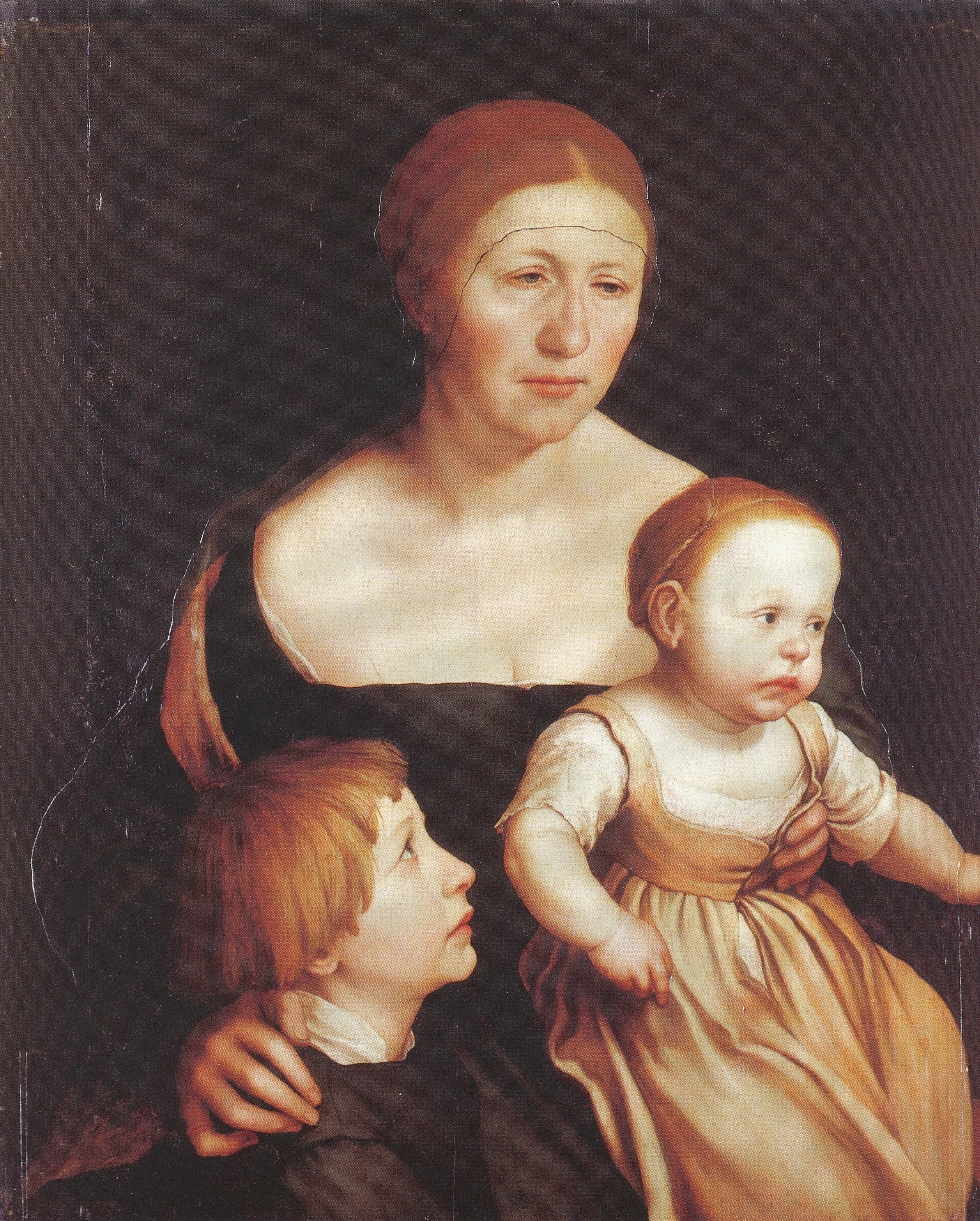 sa femme et ses deux enfants Holbein